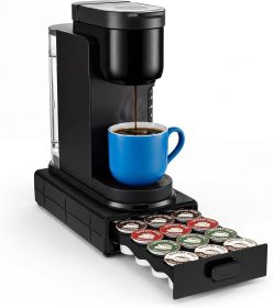 Coffee Pod Organizer Drawer for Keurig K-Cup Pods, Holds 18 Pods - Compact, Easy-Access Design with Smooth Glide